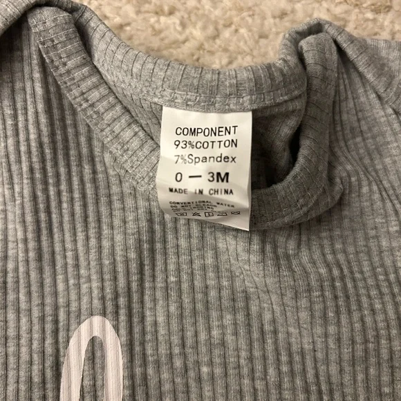 BiBi Gray Ribbed Kids Footie Set - Picture 3 of 3